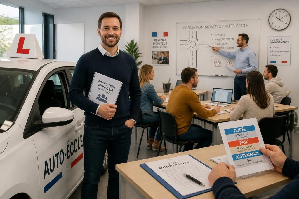 découvrez tout sur la formation moniteur auto-école en france : prix, durée et options d'alternance pour devenir formateur en conduite.