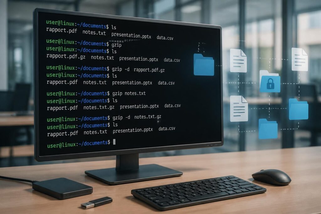 découvrez les commandes essentielles de gzip sous linux pour compresser et décompresser vos fichiers rapidement et efficacement, optimisant ainsi la gestion de vos données.